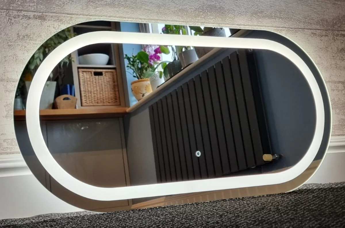 LED Bathroom Mirror Dual LED 100x50cm - Image 3