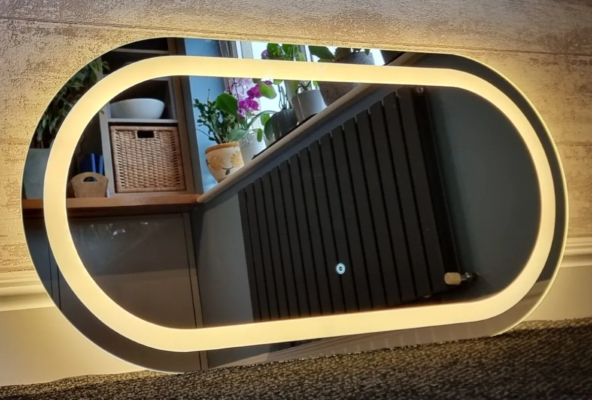 LED Bathroom Mirror Dual LED 100x50cm - Image 4