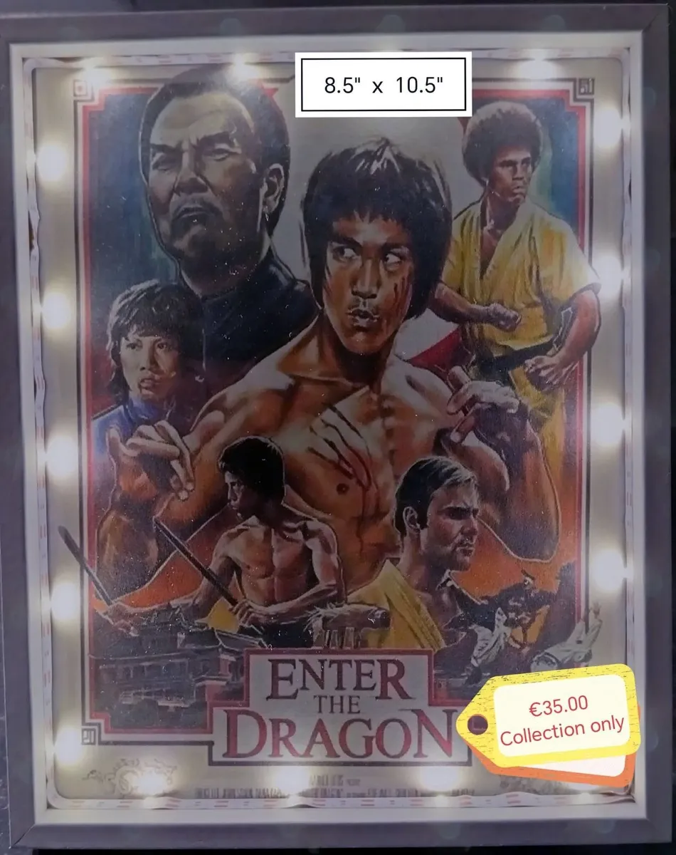 Framed Bruce Lee Picture Illuminated......