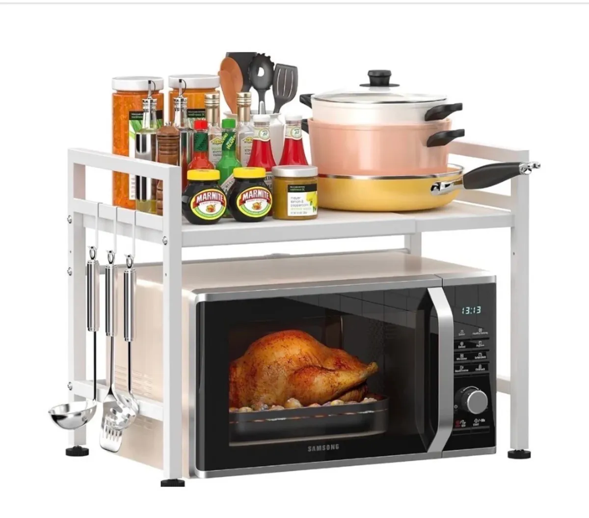 2 Tier Adjustable Rack for Microwave NEW - Image 3