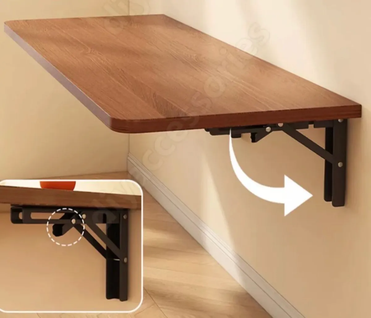 NEW Folding Wall Mounted Computer Study Desk - Image 3