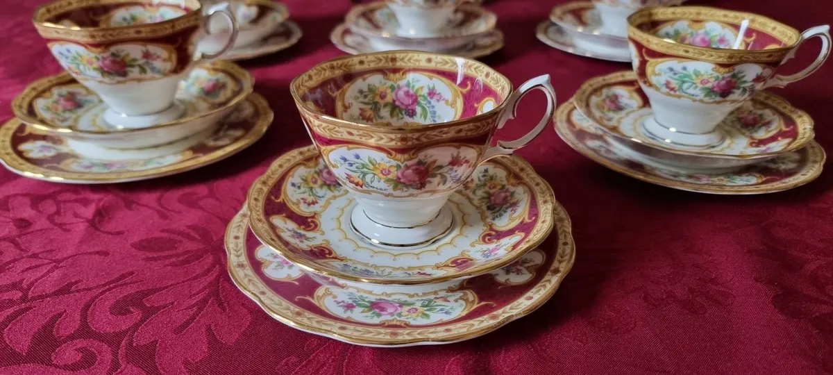 21Pc.Royal Albert Lady Hamilton Bone China Tea Set - Image 2