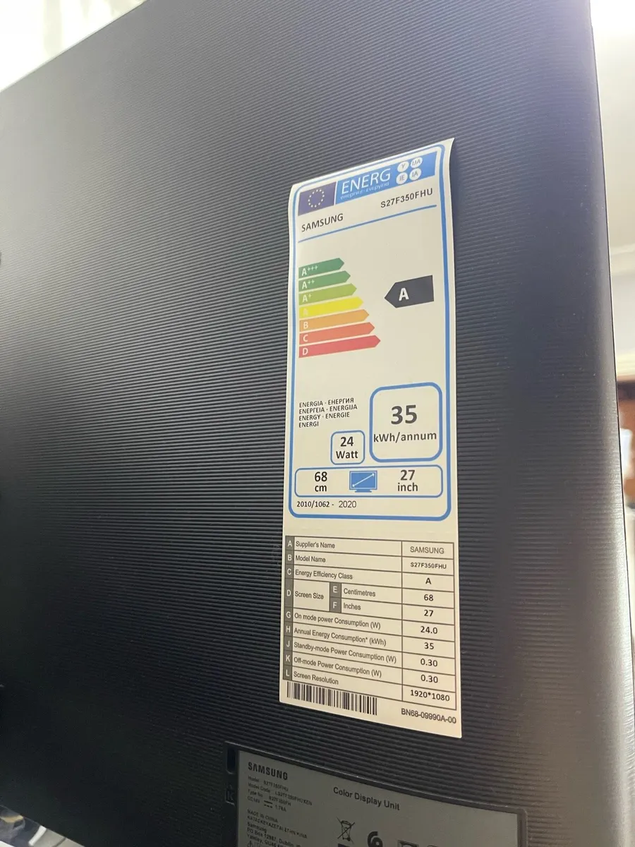 2 x Samsung monitors 27 inch - Image 1