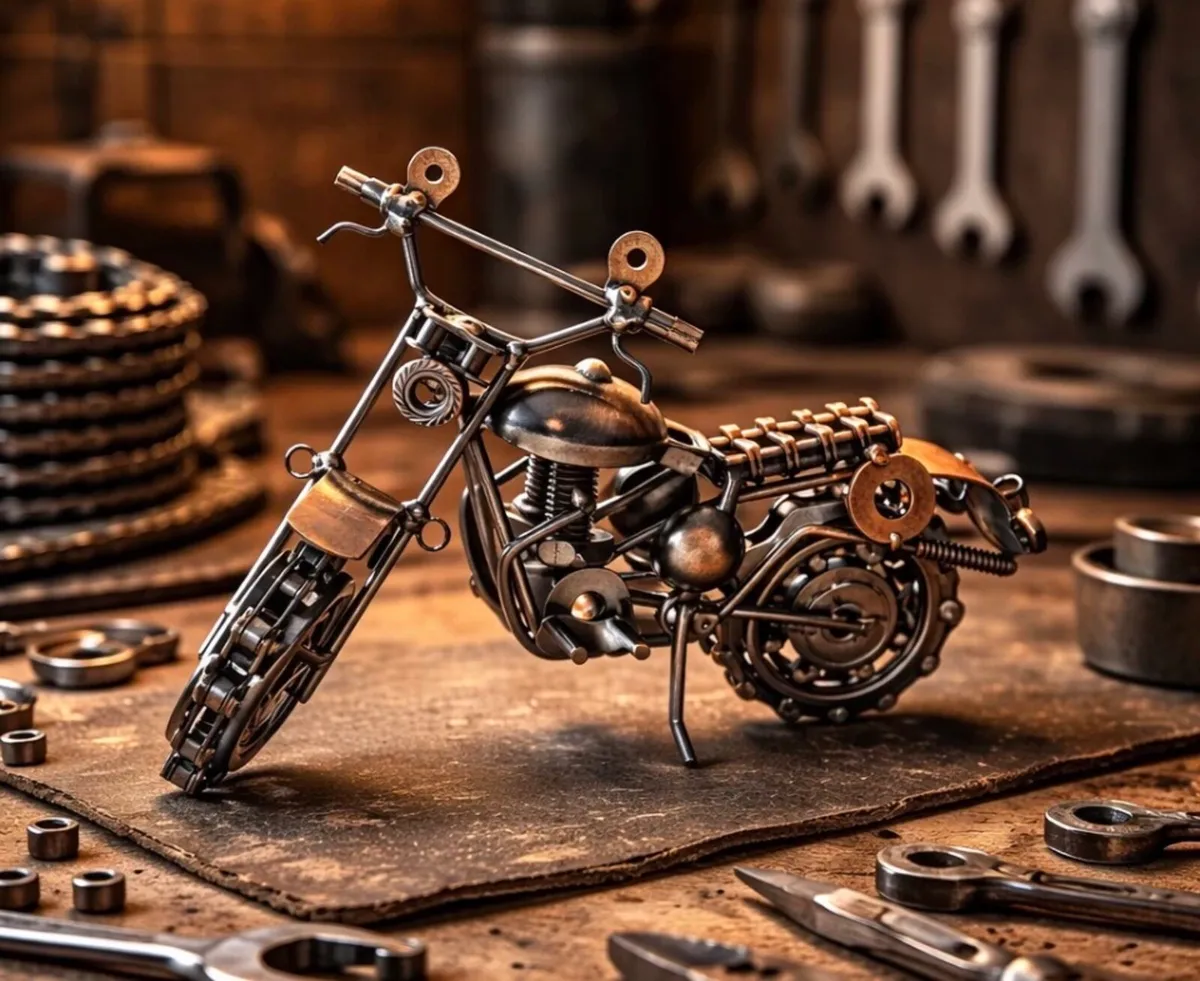 Hand Made Model Motorbike Nuts & Bolts NEW - Image 4