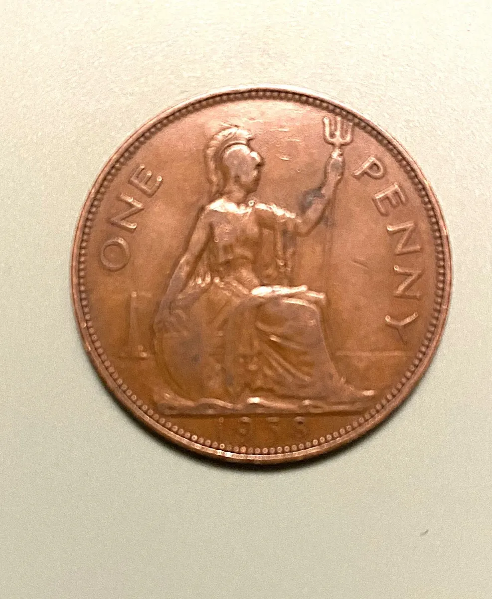 UK Penny, George V1 from 1938 - Image 1