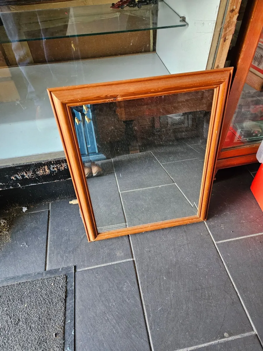 Pine Framed Bevelled Mirror - Image 1
