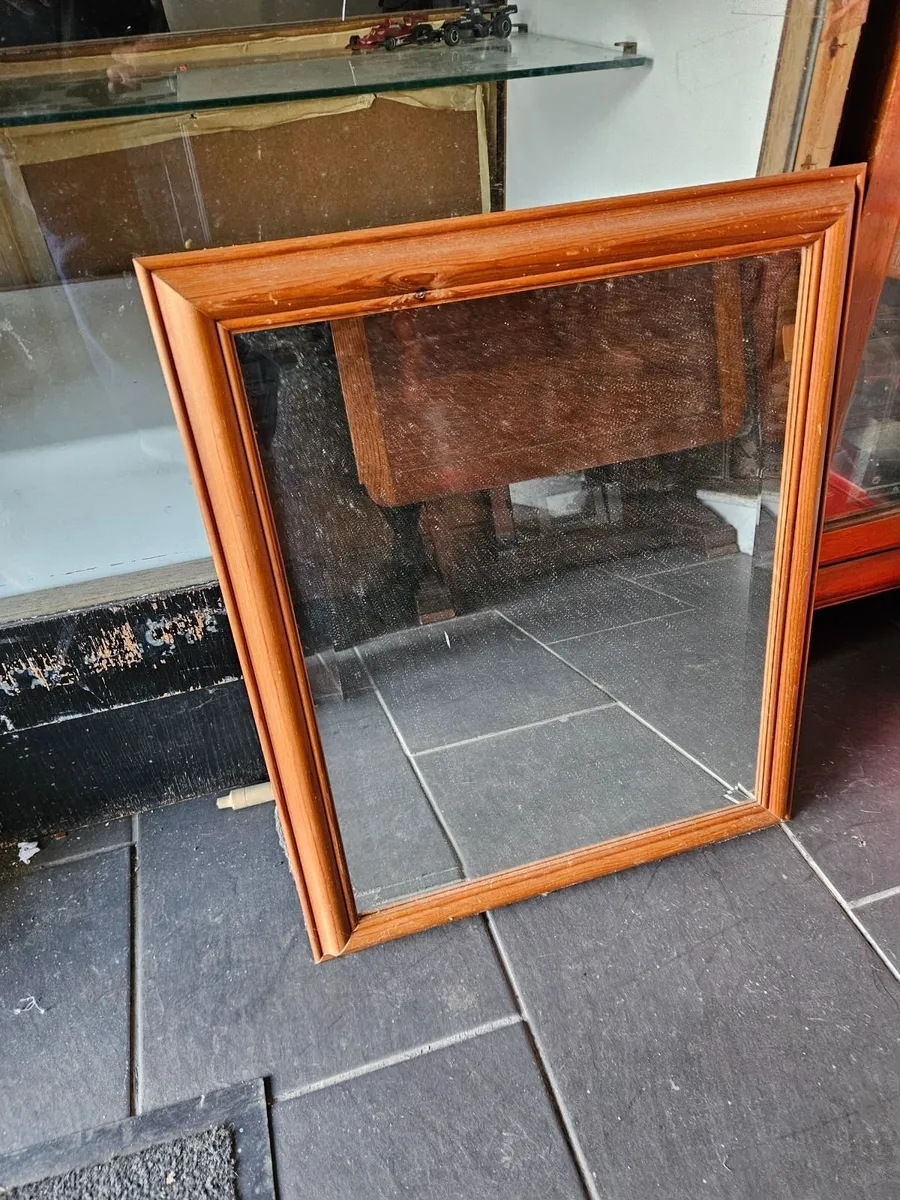 Pine Framed Bevelled Mirror - Image 2