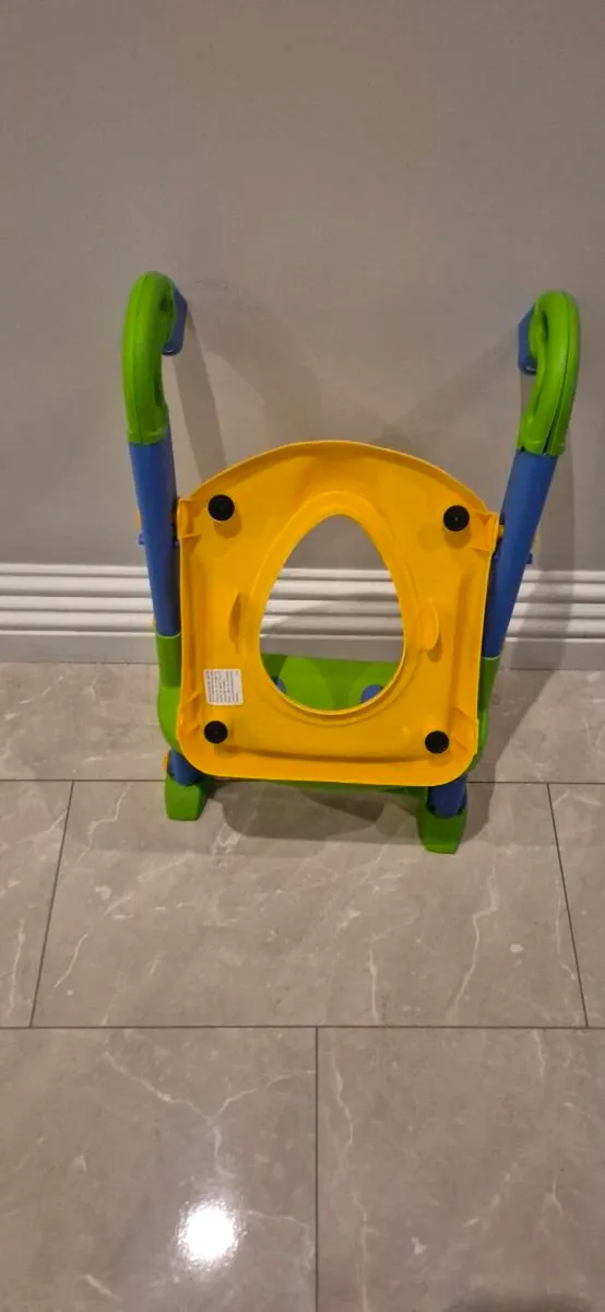 Toilet training step and and seat