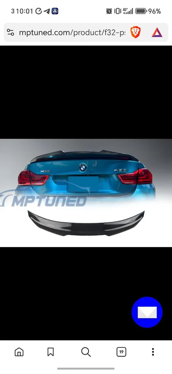 F32  m4 style carbon Boot spoiler - Image 4