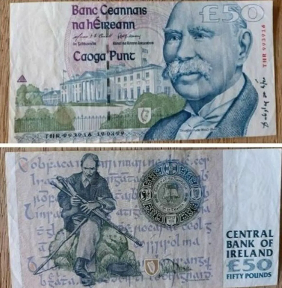 Old Irish C Series 50 Pounds Banknote - Delivery - Image 1