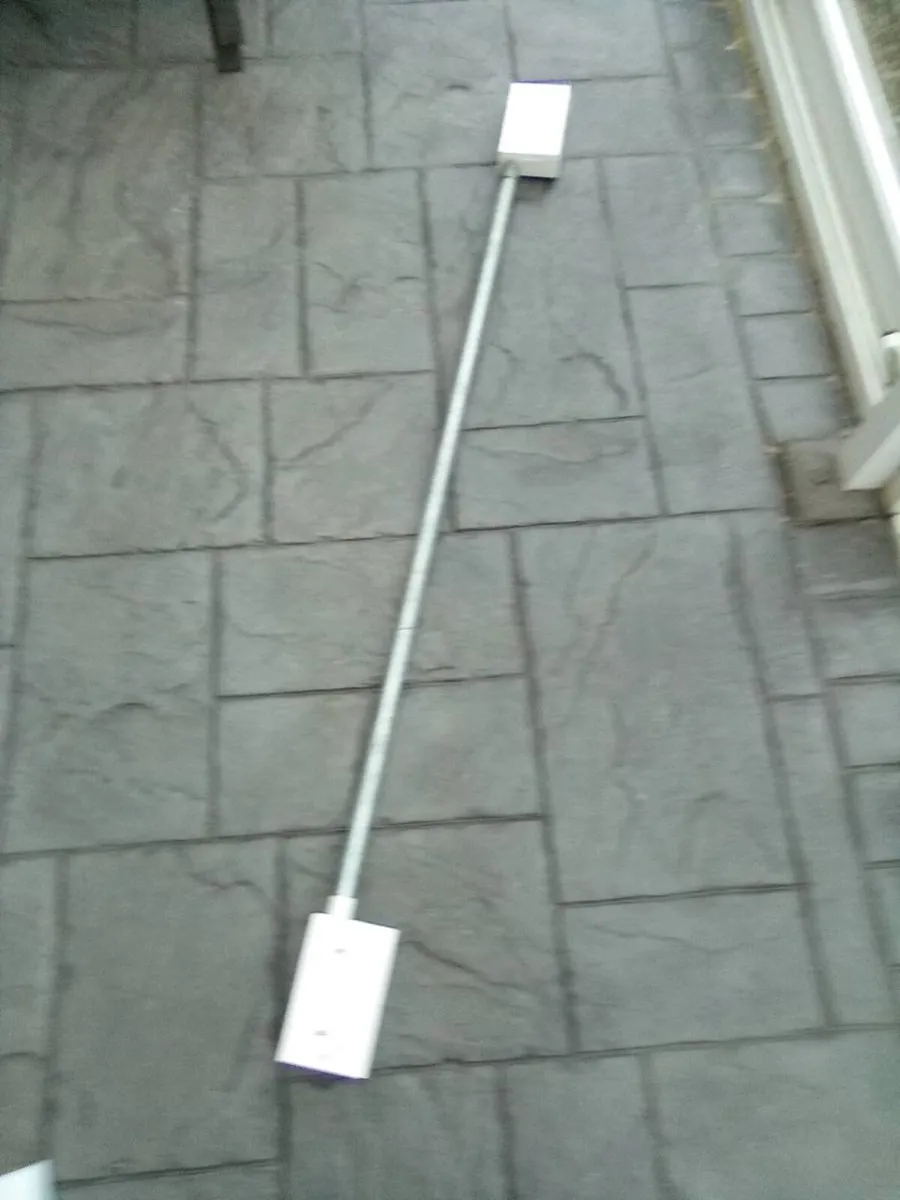 2 TWIN.  SOCKETS.  WIRED. AND. FITTED. ON. CONDUIT - Image 1