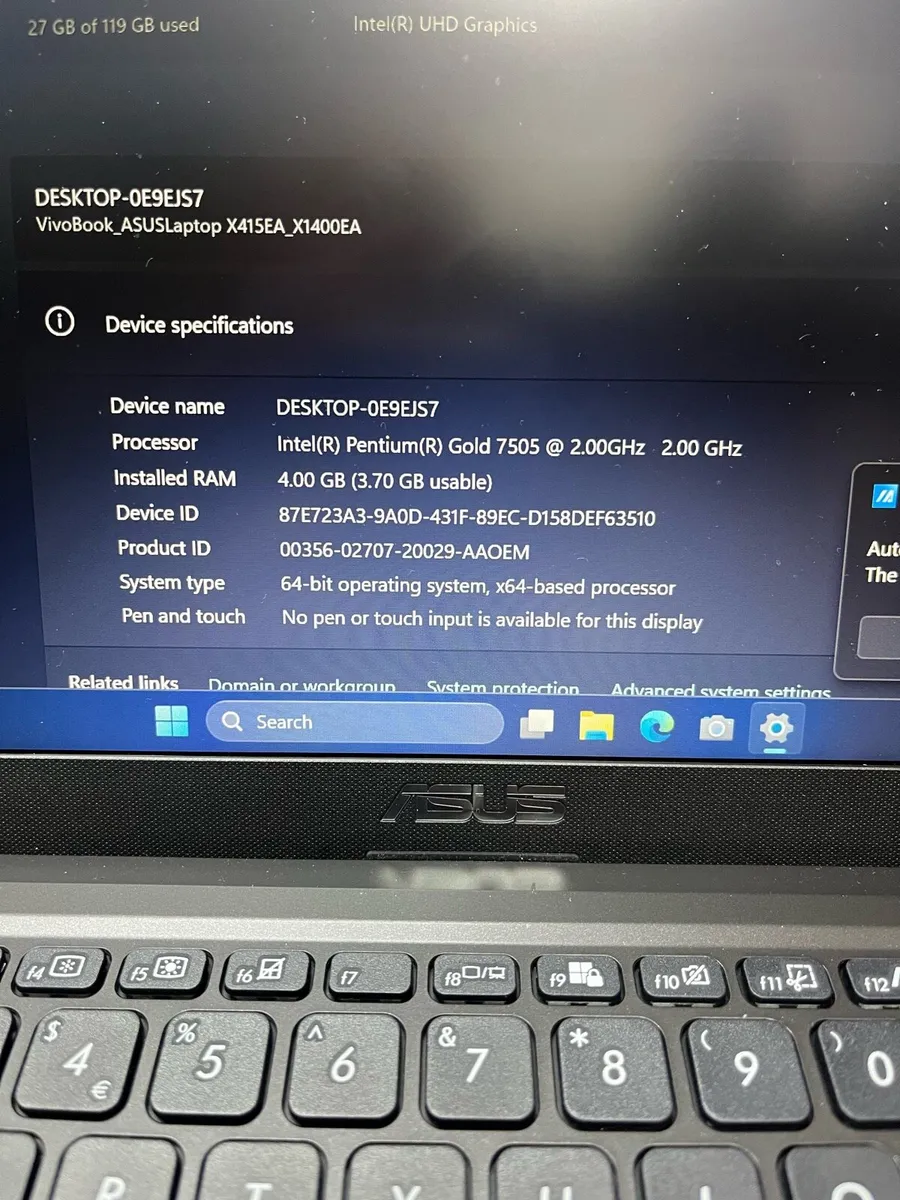 Asus laptop 4gb RAM 120ssd win 11 - Image 4