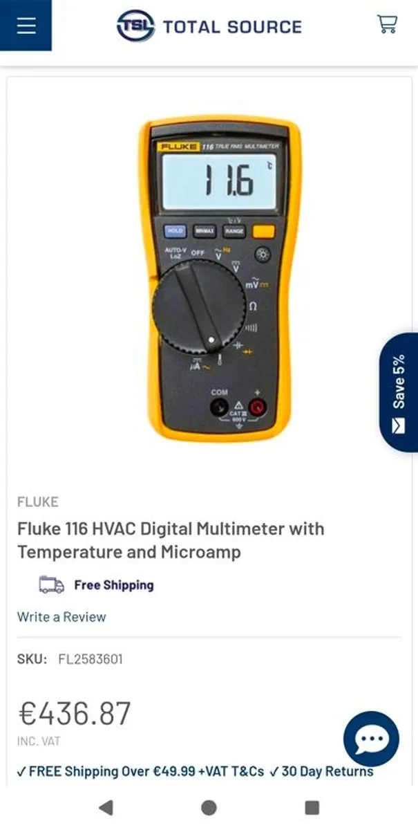 fluke 116 multimeter - Image 2