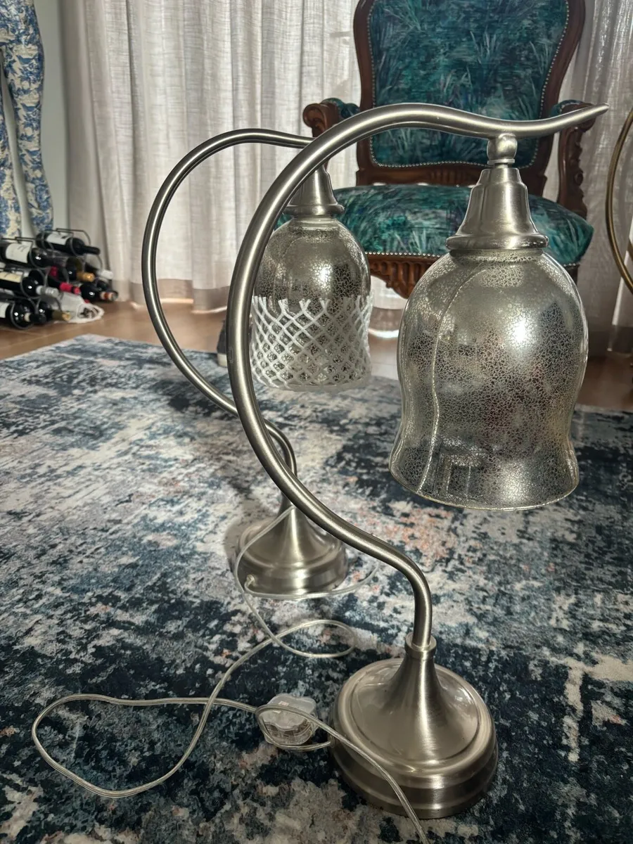 Silver Mirrored Lamps - Image 1