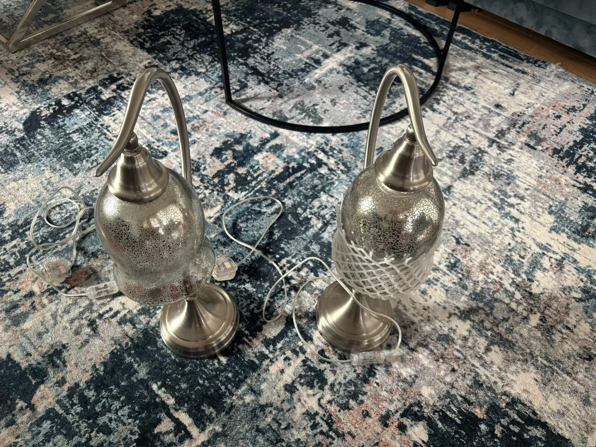 Silver Mirrored Lamps - Image 2