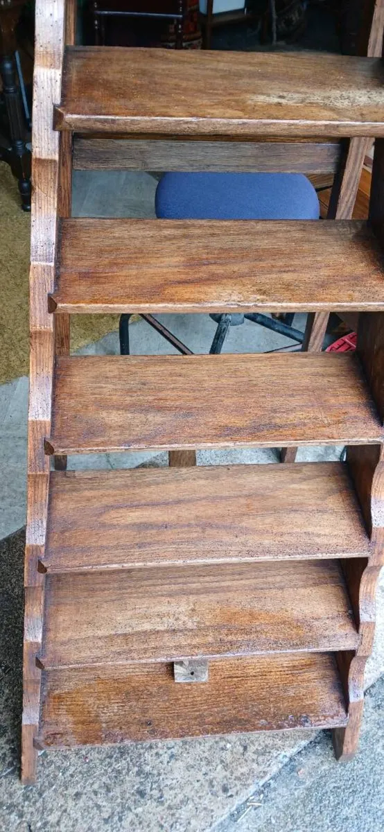 Library stairs oak Antique - Image 3