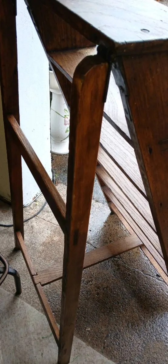 Library stairs oak Antique - Image 4