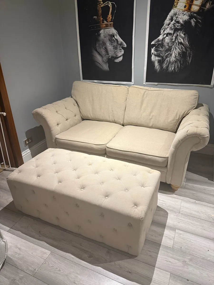 2 Seater and Footstool - Image 1