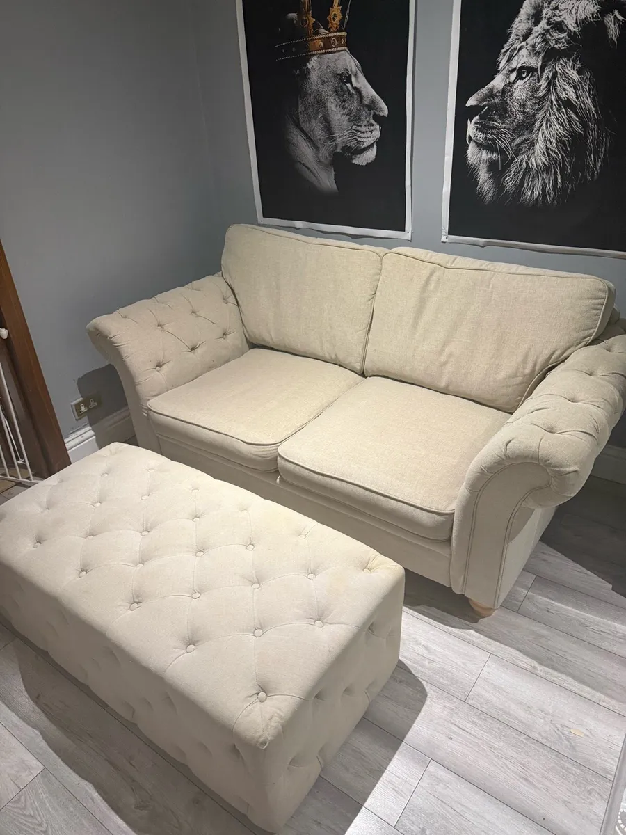 2 Seater and Footstool - Image 2