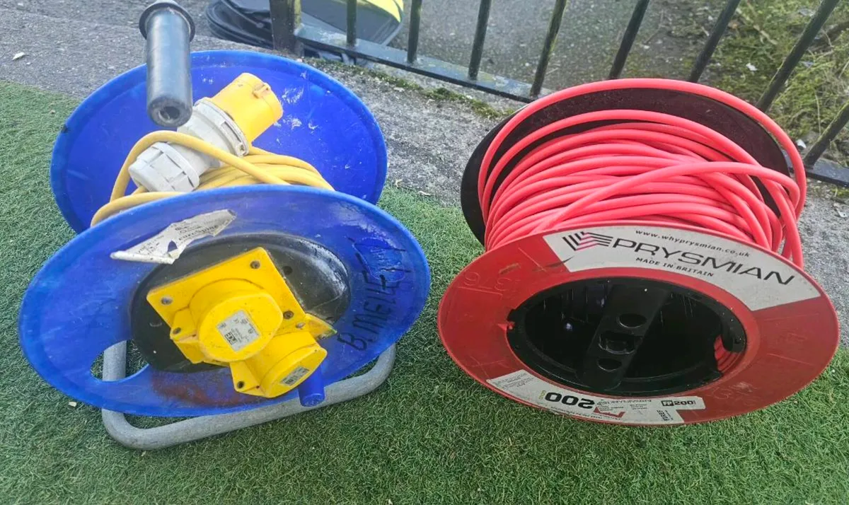 Power cable reel 25m and fire resistant cable