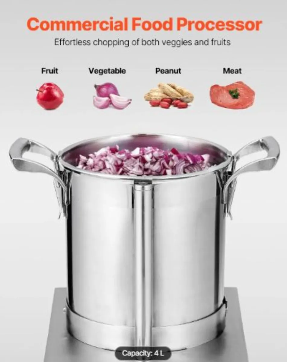 Food Processor & Vegetable Chopper, 4L Food-Grade - Image 2