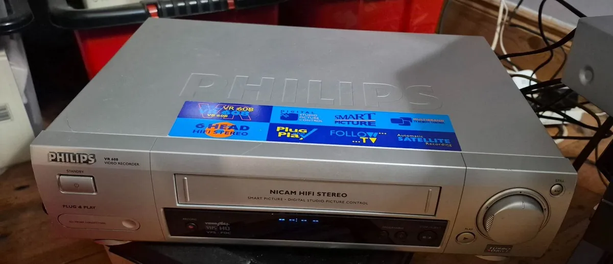 VHS Video Recorder, tapes, cases and more - Image 1