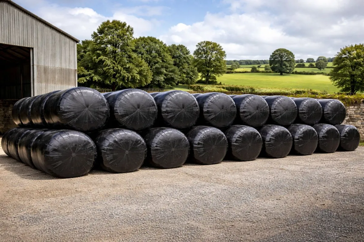 40 Large Fusion Round Bales of 3rd Crop silage