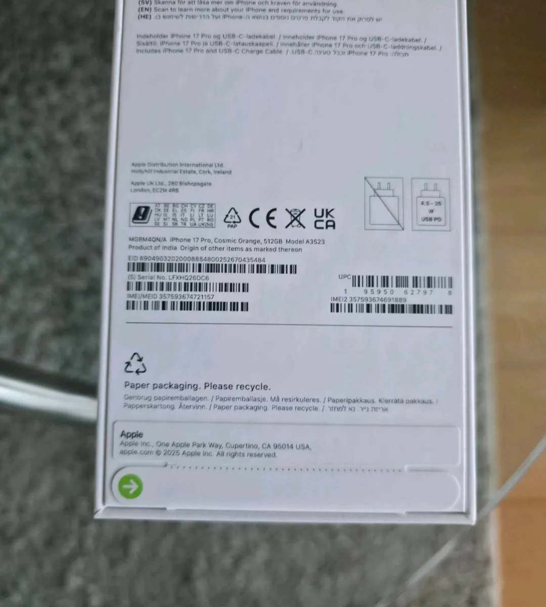 Apple Iphone 17 Pro 512GB IRISH - Image 2