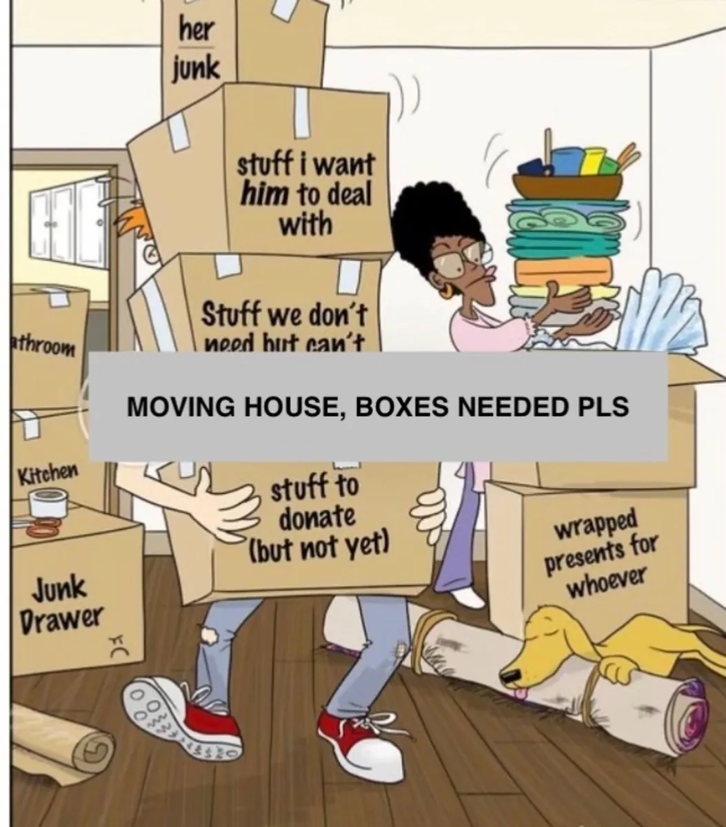 Packing boxes for recycling please