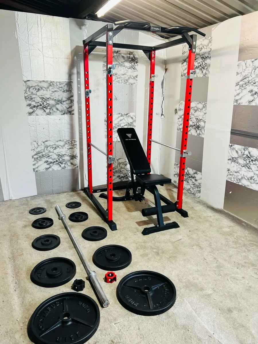 POWR RACK 115KG WEIGHTS ADJUSTABLE BENCH - Image 4