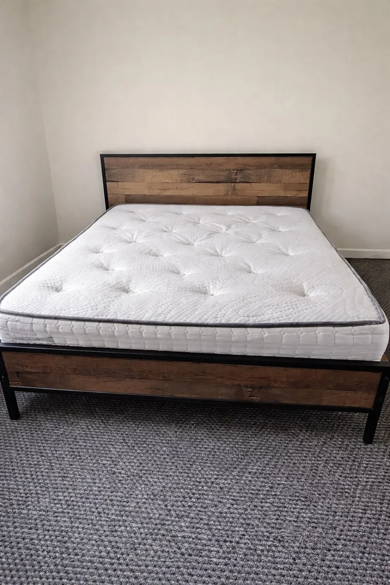 Double bed and mattress