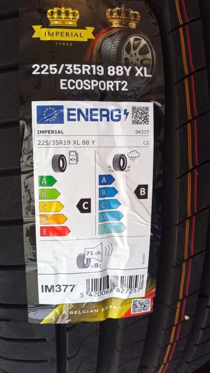 New 4 x Tyres 19"  225/35/19 - Image 3