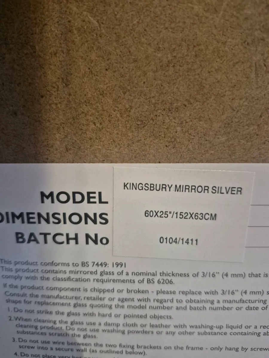 Kingsbury Silver Mirror - Image 2