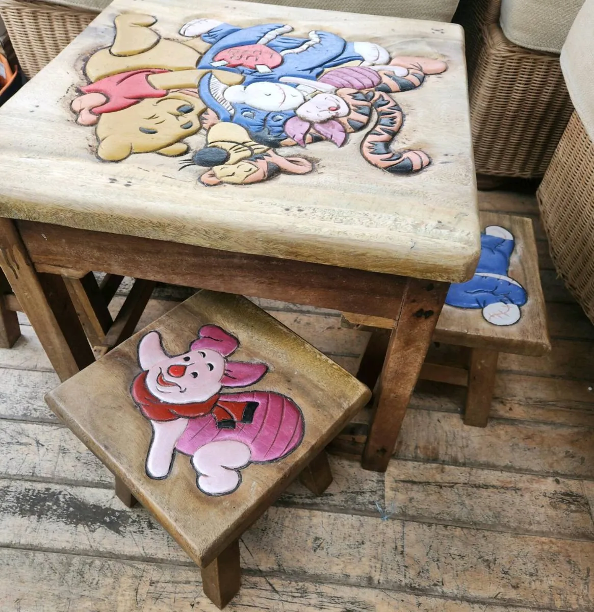 Children's wooden table set - Image 1