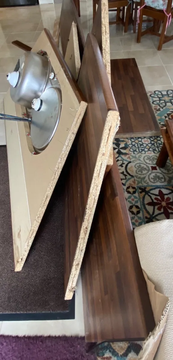 kitchen countertops with island sink and upstands - Image 3