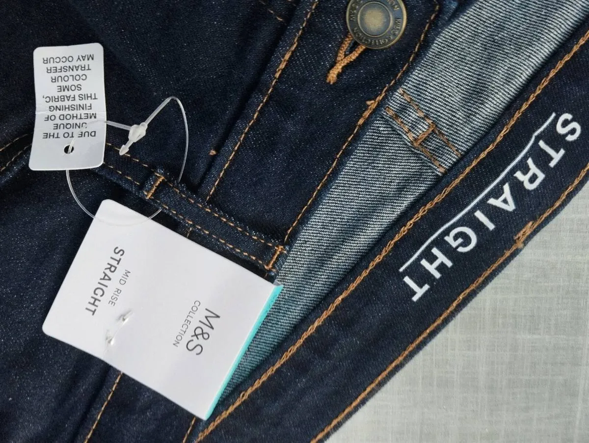 New M&S Straight Jeans, 14 long - Image 3