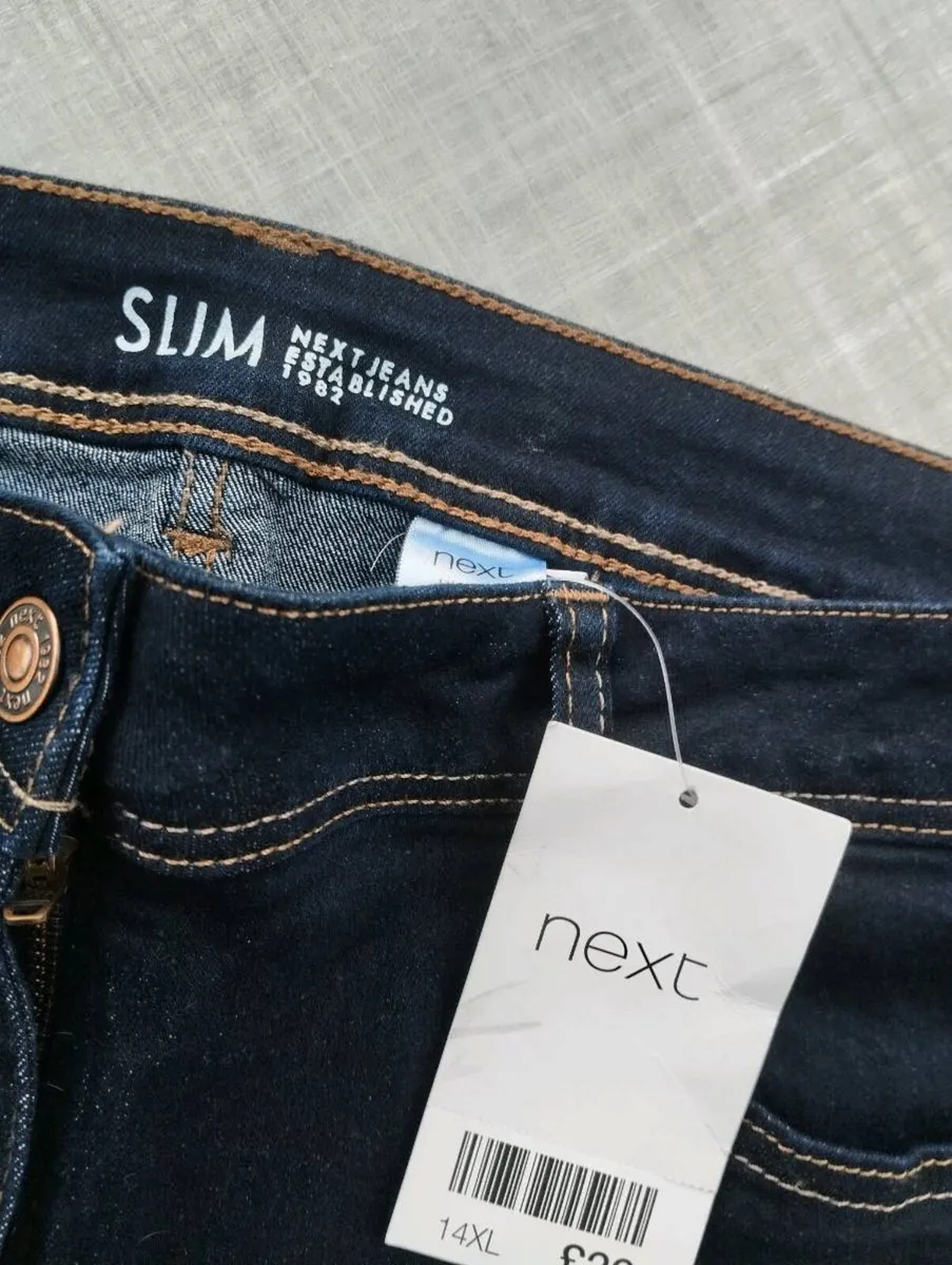 New Next Indigo Jeans, size 14 Long - Image 2