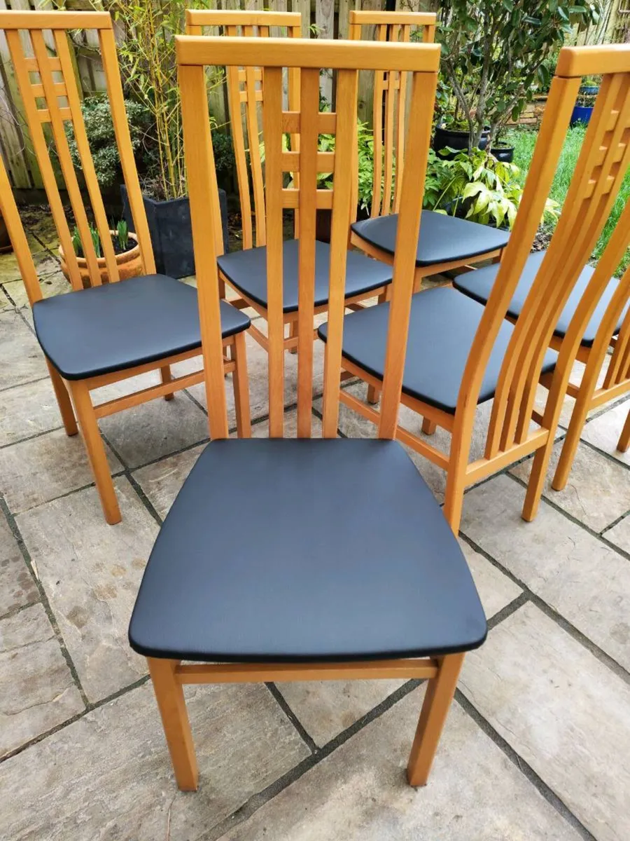 6 kitchen dining chairs - Image 2