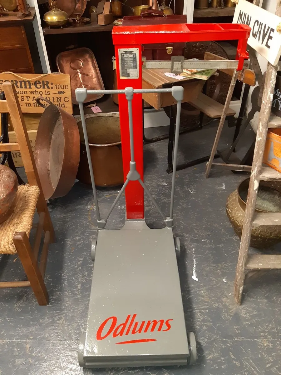 Vintage sack scales with flour logo