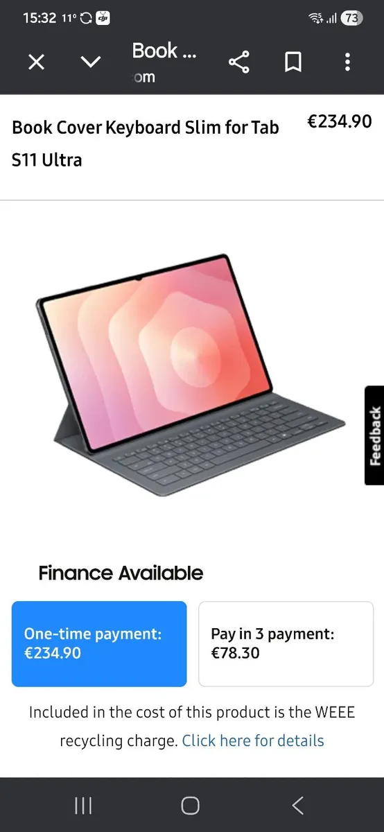 SAMSUNG  Book Cover Keyboard Slim Galaxy Tab S11 U - Image 1