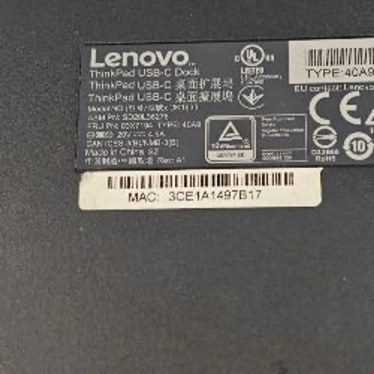 Lenovo ThinkPad DK 1633 USB-C, VGA, Display Port, Dock Station (Used Without Power Supply) - Image 3