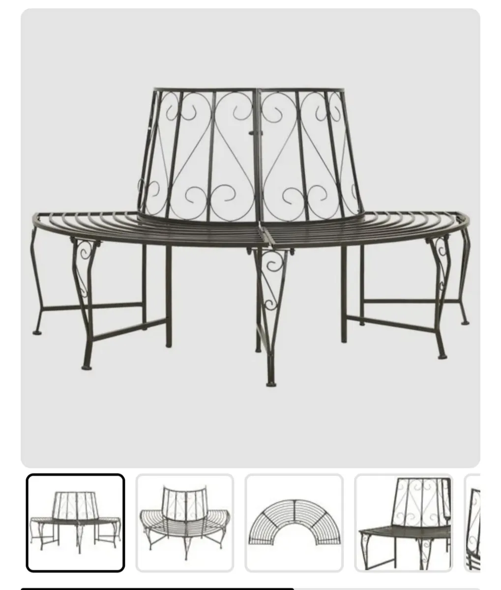 Half tree surround garden seat