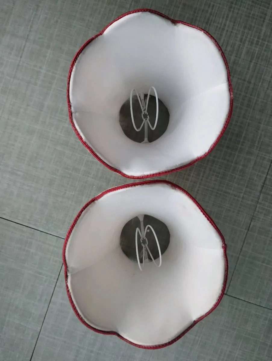 Vintage lamp shades, pair - Image 2