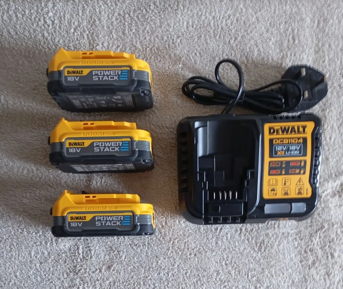 DeWalt Charger and Powerstack Batteries - Image 1