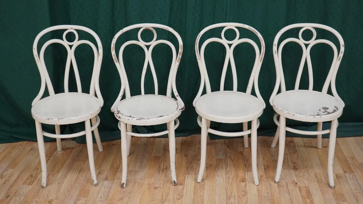 Set of 4 Hofmann Bielitz Bentwood Cafe Chairs - Image 2