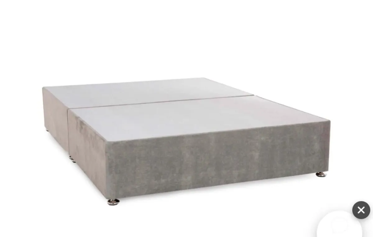 Double divan bed base + headboard (no mattress) - Image 2