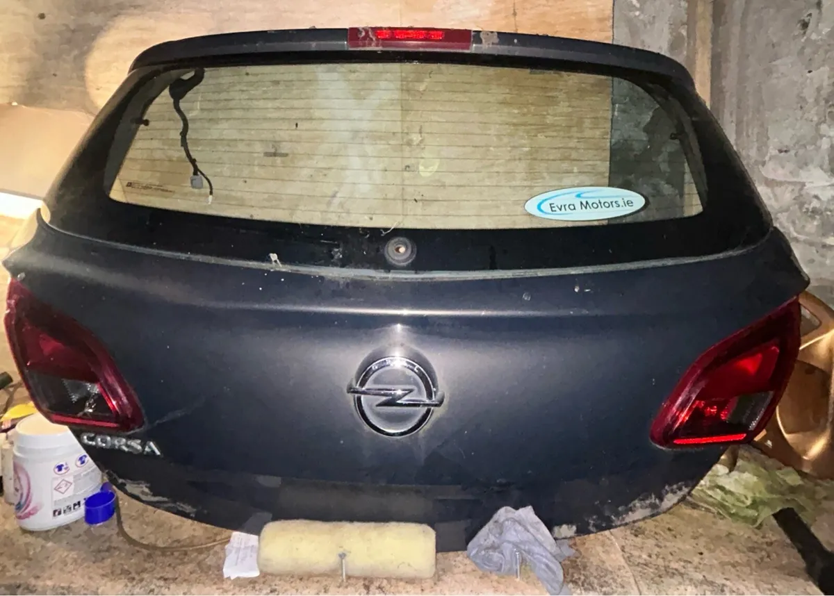 Vauxhall/Opel Corsa mk3 2017 boot lid gray 5 door - Image 1