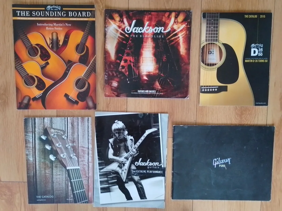 5 OLD GUITAR CATALOGUES. GIBSON,JACKSON,MARTIN. - Image 1