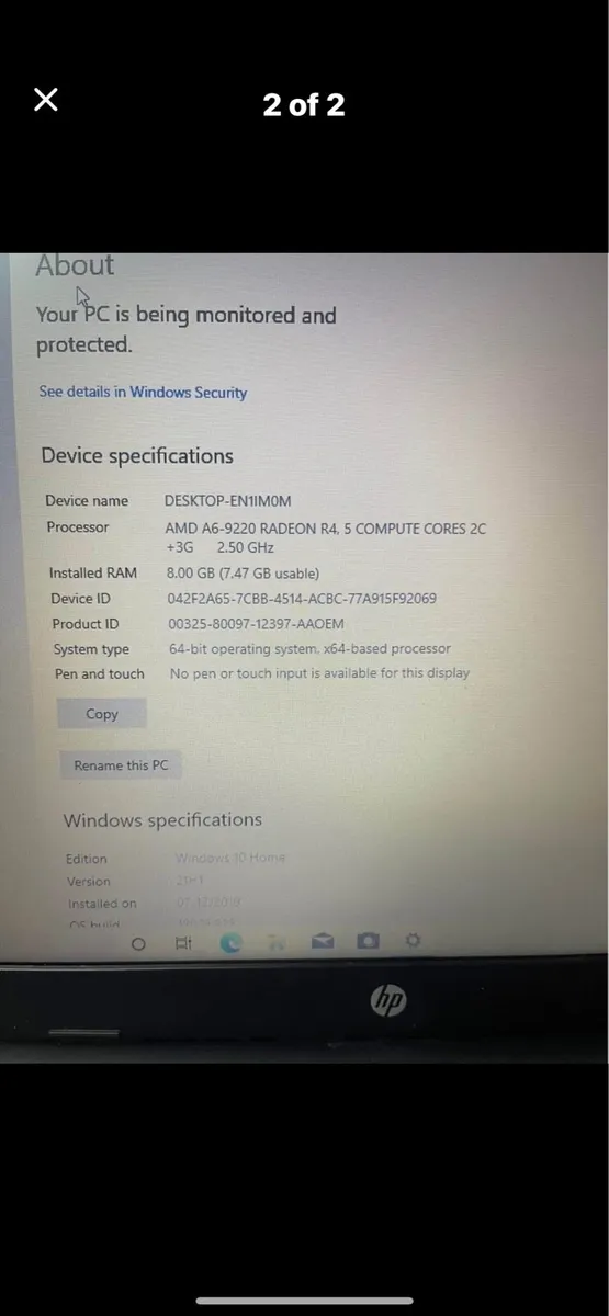 Hp laptop for sale windows 10 - Image 2