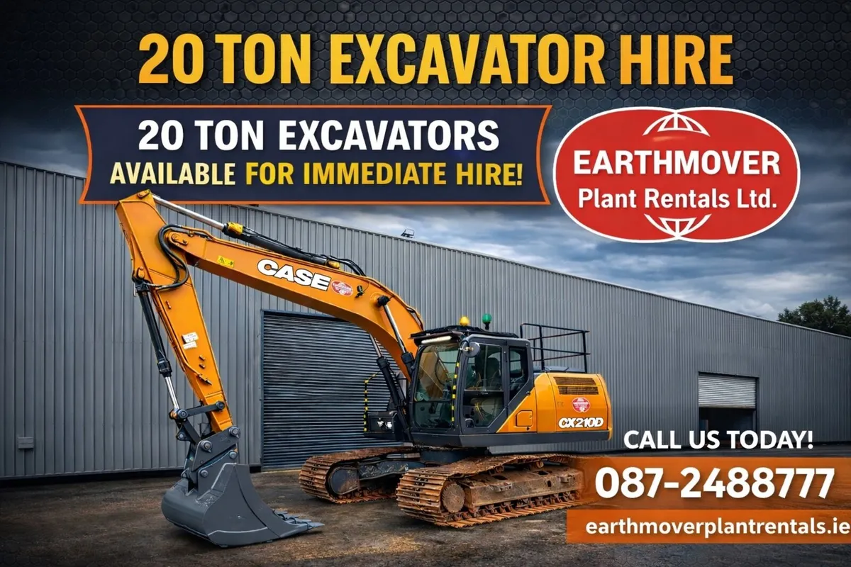 21 Ton Digger Hire - Image 1
